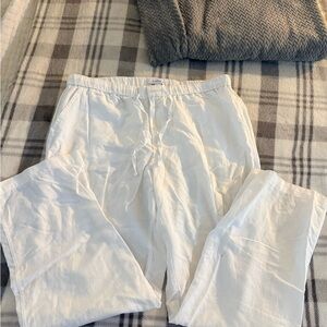 Liz Claiborne White Linen Pants